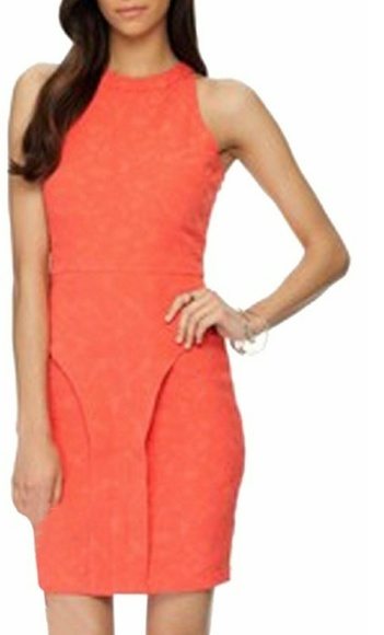 Coral Peplum dress - Picture 2 of 4